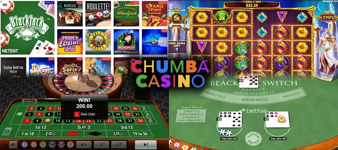 Online Casino Games with the Chumba Casino Logo in the Center