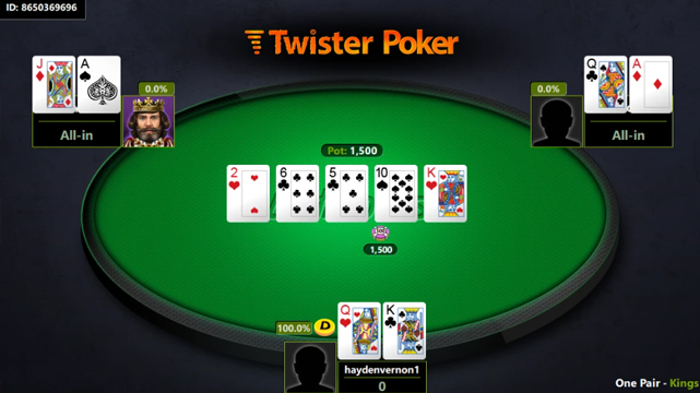 Online Twister Poker Table